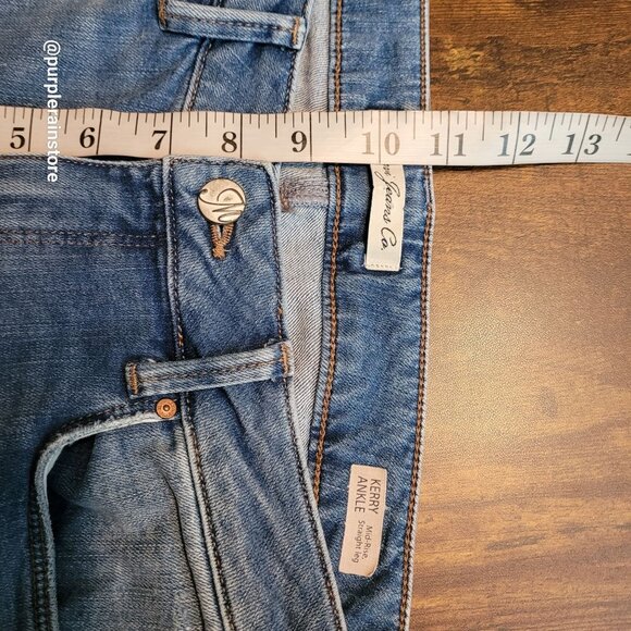 Mavi Jeans 27 Kerry Ankle Mid Rise Straight Fringe Hem Stretch Denim Boho Rodeo - Picture 8 of 12